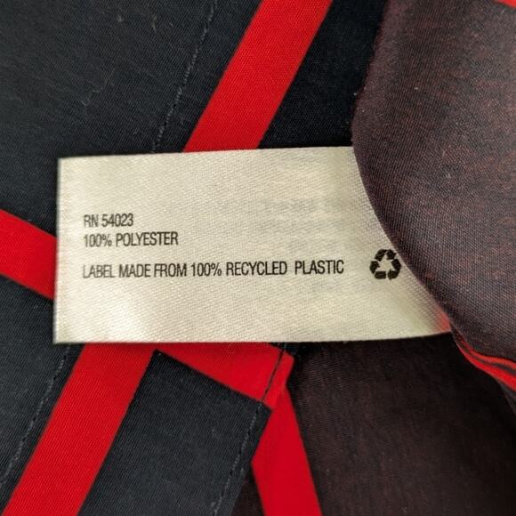 Gap Shift Dress‎ Womens Small Black Red Window Pain Grid Pattern 3/4 Sleeve Midi - Picture 9 of 11